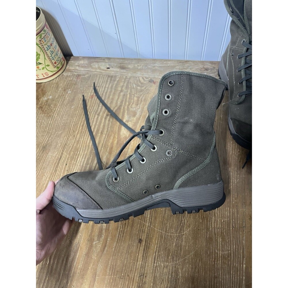 Men's Keen ASTM F 2413-18 Brown Military Green Work Steel Toe Utility Boots 14 - Picture 15 of 16
